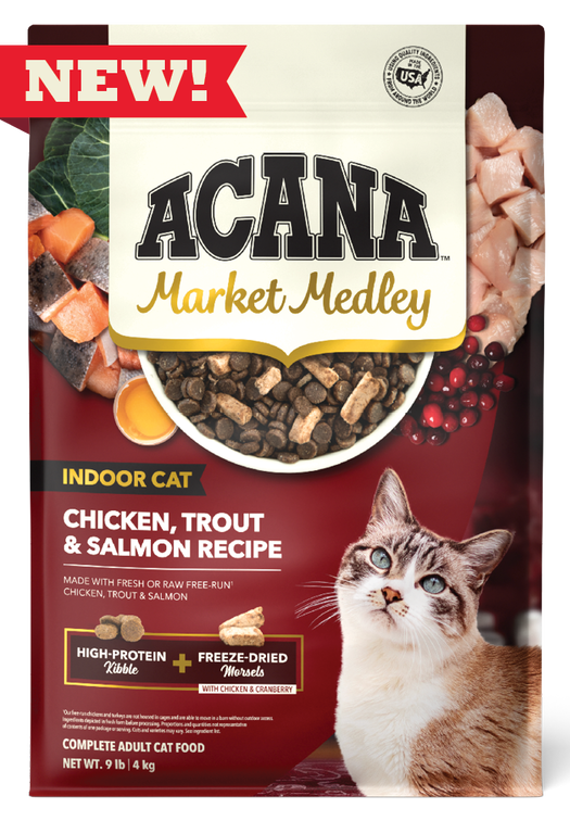 Market Medley, Indoor Cat Chicken, Trout & Salmon Recipe